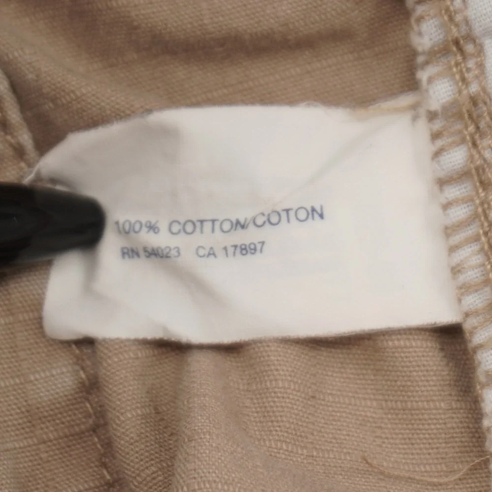 Gap Drawstring Ripstop Pants Mens XL‎ Beige Relaxed Casual Utility